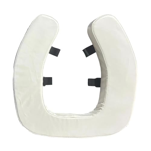 MagiDeal Cojín para Asiento de Inodoro con Ventosas, Acolchado Resistente de Desgarro y Elevado para Mayores y Viajes, Blanco