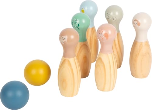 small foot Bowling ‘Garden Buddies’, wood, bowling game with animal motifs, bowling game for kids aged 3+ years, 12644 - Image 3