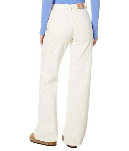 Free People Women's Tinsley Baggy High Rise S, Ecru2
