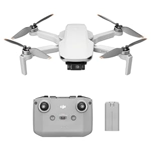 DJI Mini 4K Combo mit 2 Akkus, Drohne mit 4K UHD Kamera für Erwachsene, < 249 g, 3-Achsen Gimbal Stabilisierung, 10 km Videoübertragung, autom. Rückkehr, 2 Akkus für 62 min Flugzeit, QuickShots