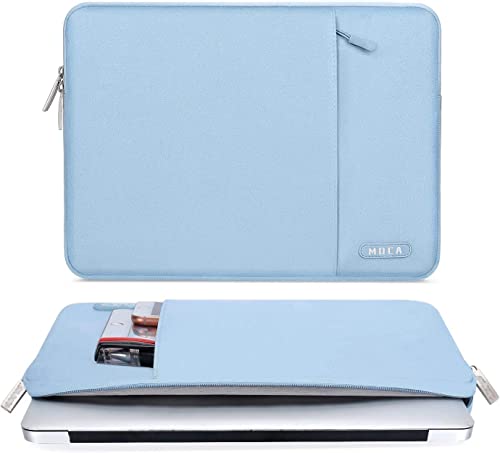 Image of MOCA Laptop Sleeve Bag Compatible with MacBook Pro 16 Inch 2023-2019 M2 A2780 M1 A2485 Pro /Max A2141 /Pro Retina 15 A1398,15-15.6 Inch Notebook,Polyester Vertical Case with Pocket,Blue