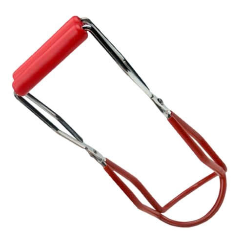 WEKADRIN Elevador para Platos y Recipientes de Cocina Pinza Metálica Antiquemaduras para Transportar Boles Calientes Utensilio Práctico para Enlatado y Servicio Seguro Hogar Pinza Roja