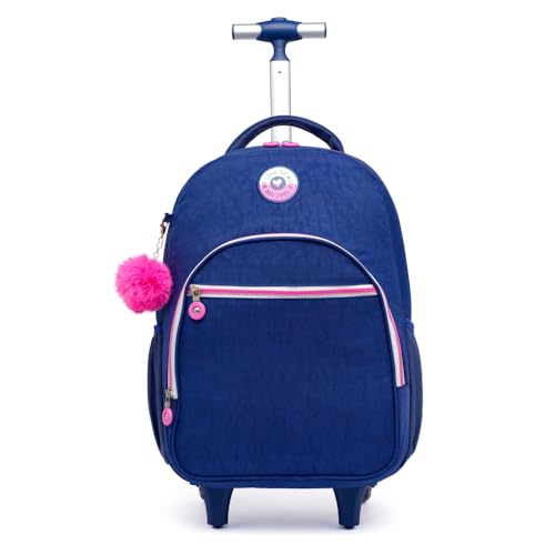 Kit Mochila Escolar De Rodinhas Spector Juvenil Feminina (Azul)