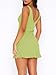 MIYIEONZ Women Sleeveless Sexy V Neck Bodycon Mini Dress Summer Side Slit Mesh Irregular Ruffle Hem Backless Short Dress Lime Green