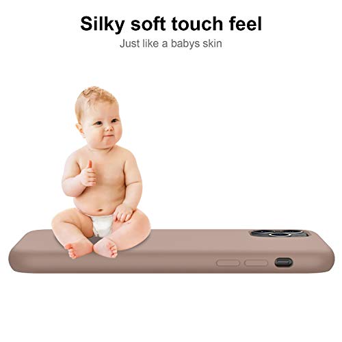 Deenakin Iphone 11 Pro Max Case With Screen Protector,Soft Flexible Silicone Gel Rubber Bumper Cover,Slim Fit Shockproof Protective Phone Case For Iphone 11 Pro Max 6.5" Light Brown #TOP3