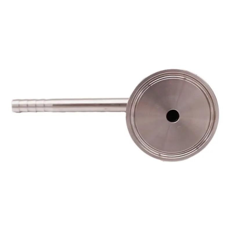 1.5インチ トライクランプ x 3/8インチ(9.5mm) ホースバーブ 90&deg;ベンド 50.5mm OD 304 ステンレススチ