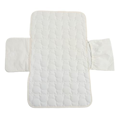 Totority 折りたたみ式防水ベビーチェンジングマット 軽量で持ち運び便利 多機能旅行用おむ替えパッド コッ素材で肌に優しい 白色くま柄デ