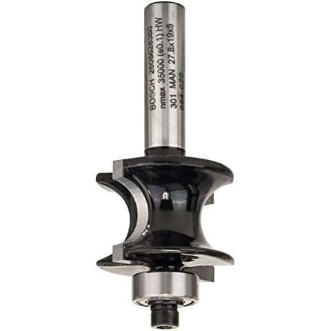 Bosch Professional 1x Halbstabfräser Standard for Wood (für Holz, Radius 6mm, Arbeitslänge 18.6mm, Ø Schaft 8 mm, Zubehör Fräsen) Cover