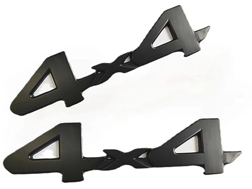 Image of 2X 4X4 Emblem Emblem 3D Nameplate Decal Suitable for 1500 2500 3500 (Black)