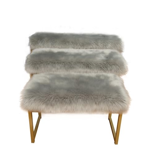 Tapis en peau de mouton synthétique à poils longs rose ultra soft 70 x 180 cm