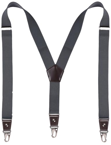 Image of Suspenders for Men with Snap Hooks Adjustable 1.4 inch Wide