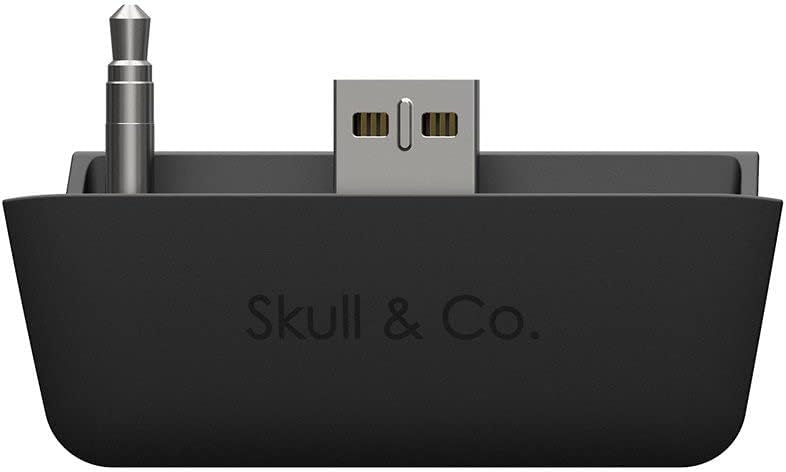 Skull & Co. AudioBox for Xbox (XSX/XSS/Elite) Controllers: Bluetooth 5.0 Wireless Audio Transmitter Adapter Low Latency - Black