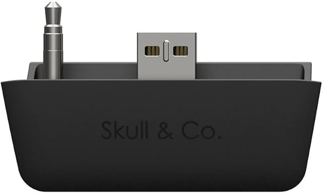 Skull & Co. AudioBox for Xbox (XSX/XSS/Elite) Controllers: Bluetooth 5.0 Wireless Audio Transmitter Adapter Low Latency - Black