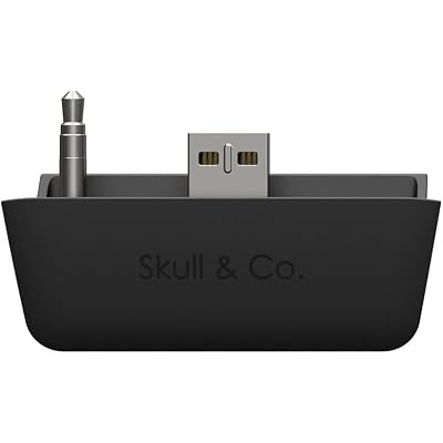 Skull & Co. AudioBox: Bluetooth 5.0 Wireless Audio Transmitter Adapter Low Latency for Xbox (XB1/XSX/XSS/Elite2) Controllers- Black