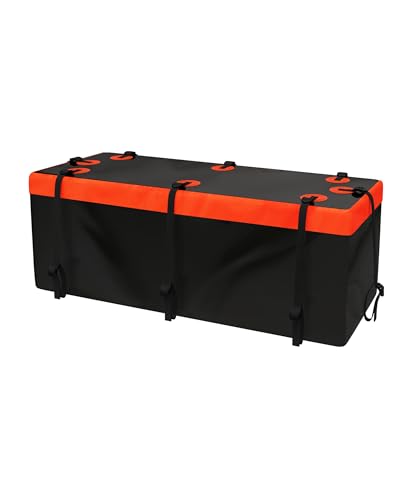 Signstek Anhängerkupplung Soft Shell Auto Heckbox für das Heck des Fahrzeugs Fassungsvermögen, Transportbox faltbar und wasserdicht: 20 Kubikfuß/612 Liter | Abmessungen: 152 x 66 x 61 cm