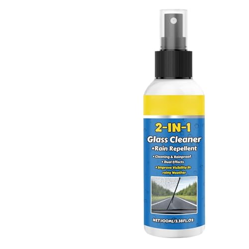 Genérico Limpiaparabrisas | Spray Hidrofóbico de 100ml para Parabrisas - Líquido Limpiador para Cristales del Vehículo | para Coche Camioneta Motocicleta y Camión Interior y Exterior