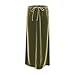 Women's Velvet Skirts Soft Smooth Tight Waisted Long Skirt Fashion Solid Color Casual Cozy Holiday Maxi-Skirt