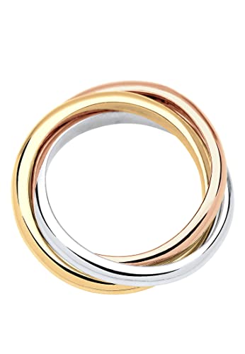 Bague Elli argent 925 wrapped basic, le cadeau idéal tricolore pour anniversaire