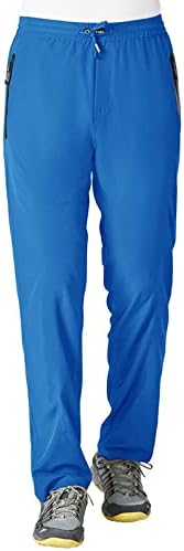 Rdruko Men's Casual Pants Lightweight Quick Dry Running Athletic Pants(Sapphire, US M)