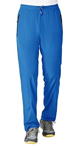 Rdruko Men's Casual Pants Lightweight Quick Dry Running Athletic Pants(Sapphire, Us M) #TOP11