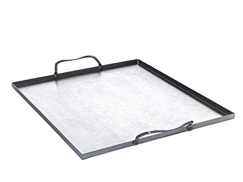 ALL'GRILL - Bandeja para Barbacoa de Acero Inoxidable con 2 Asas, 31 x 27 x 1 cm
