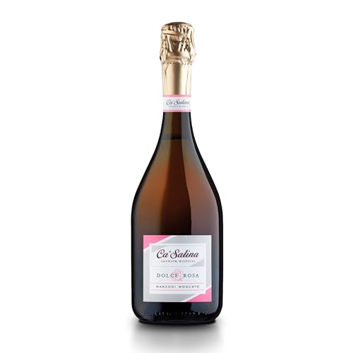 CaSalina Premium Sparkling Pink Moscato Sweet Rosé Wine A Beautiful Italian Pink Fizz with Prominent Aromas of Delicious Strawberries and Red Fruits (75cl x 1) ABV 7%