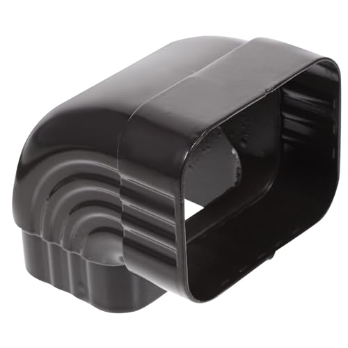SECFOU Coude de Canalisation de Gouttière en Alliage D'aluminium Noir 90 Degrés, Résistant à L'usure, Adapté pour Tube Carré et Guidage des Eaux Pluviales