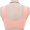 Daisy Lace Bras for Women Front Closure No Underwire Comfort Senior Wireless Snap Closing Bra Pink 42C