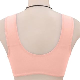 Daisy Lace Bras for Women Front Closure No Underwire Comfort Senior Wireless Snap Closing Bra Pink 42C