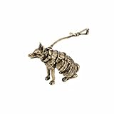 【Design Réaliste】: Chaque figurine chien en laiton présente des détails minutieux, du harnais opérationnel à la posture vigilante, reflétant la force du chien de travail.
