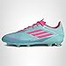 Adidas Unisex-Adult F50 League Messi Firm Ground/Multi Ground, Flash Aqua/Lucid Pink/Lucid Cyan, 12.5