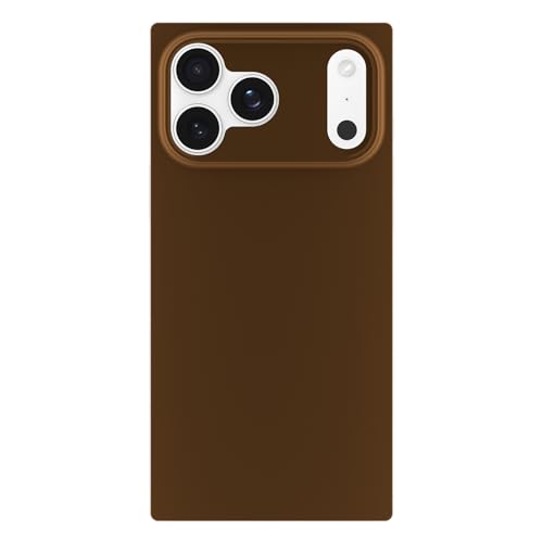 Flaunt Official Square Protective Case - Compatible with iPhone 17 Pro Max - Compatible with MagSafe & Wireless Charging - Drop-Tested & Shockproof - (Nude Espresso) by FLAUNT - Used condition - US$14.84