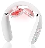 Smart Neck Protector Smart Neck Instrument with Heating Neck Relaxer Portable Neck Massager houlder and Neck Apparatus Wireless Shoulder and Neck Press Lightweight Design (White)