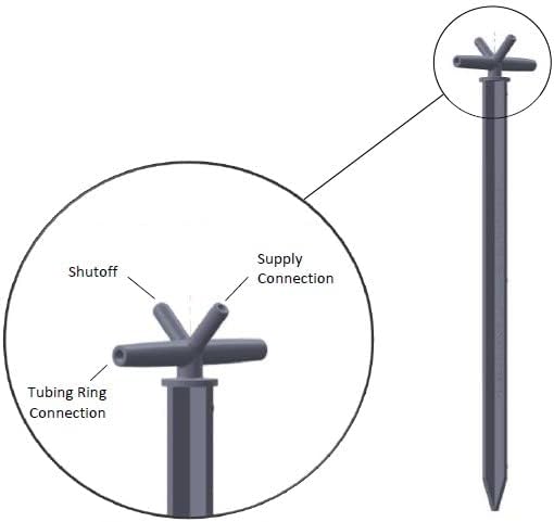 Miniatura 2 de Anillo de goteo Primerus con estaca para gotero (25 estacas)