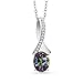 Sterling Silver Mystic Topaz Pendant Necklace with 18 Inch Silver Chain (2.42 cttw, 9X7MM)