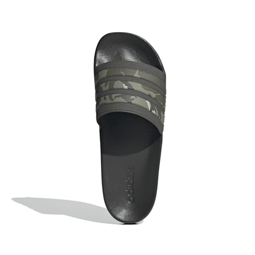 Image of adidas Unisex's Adilette Shower Sandal, Shadow Olive Putty Grey Olive Strata, 5.5 US