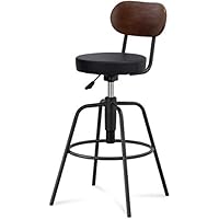 カウンターチェア 2脚セット バースツール バーチェア 椅子 黒脚 昇降式 Amazon｜ottostyle.jp アンティーク風 背付きバースツール 2脚