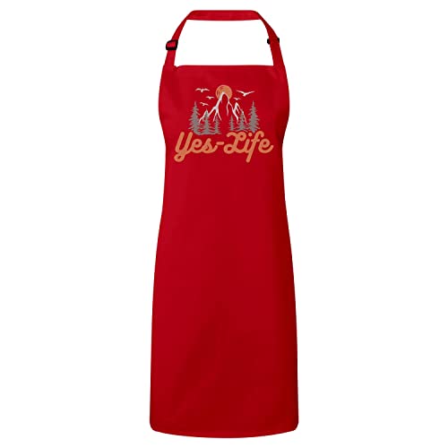 Tablier cuisine premium au design authentique de montagne et faune sauvage