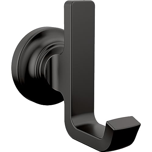 Crochet pour serviette Delta Faucet Tetra noir mat patère double murale 78935-BL salle de bain