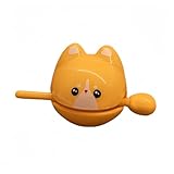 Vyloky Zen Stress Relief Wooden Fish Ornament | ABS Material Meditation Tool, Maneki-Neko Desk Decor, generador de ruido blanco portátil para adultos (35 g 7 x 6 cm) (Kurotsuchi)