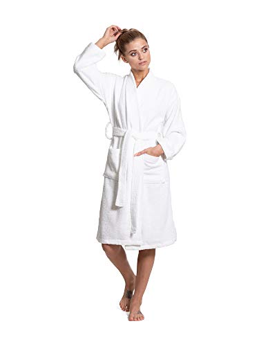 Turkuoise Soft & Absorbent Towel Robe, 100% Cotton Turkish Terry Cloth Kimono Bathrobes for Women2