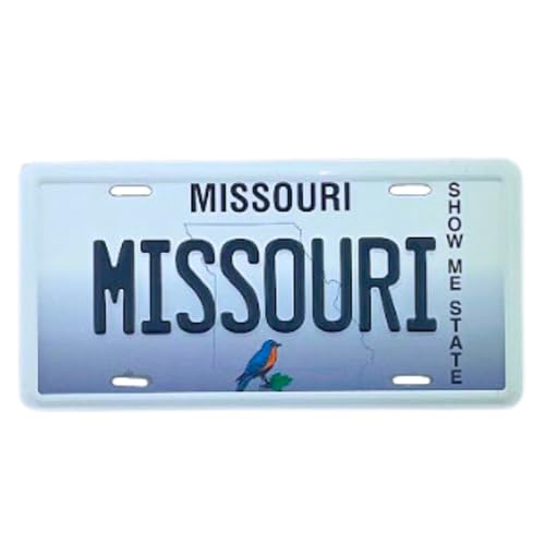 State of Missouri License Plate, Souvenir Keepsake Gifts, Magnetic Accessory for Fridge, 3.5 x 1.75 Inches
