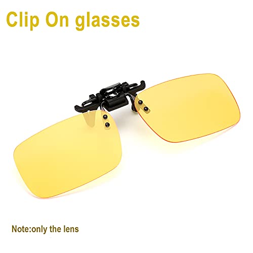 TopHomer 1 Pair Clip-on Polarized Sunglasses Anti Glare Driving Glasses Rimless Flip for Working Under Fluorescent Lights Browsing Playing Games Watching TV3