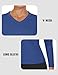 Long Sleeve Workout Tops for Women Running Athletic Active Shirts Lightweight Moisture Wicking V Neck Bluegrey L