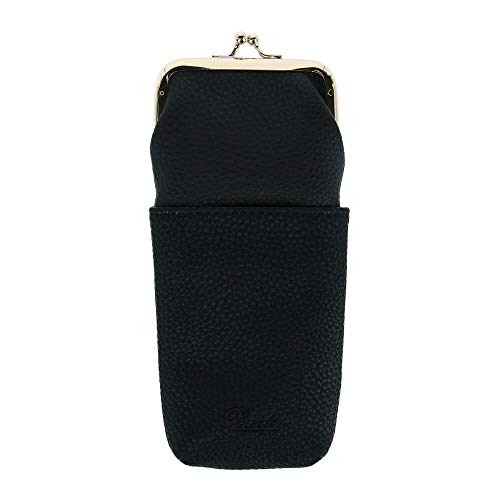 Buxton Pebble Pik-Me-Up Eyeglass Case, black