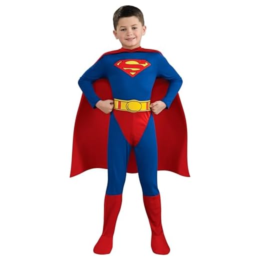 Disfraz oficial de Superman Rubie's, para niños, diseño de cómic