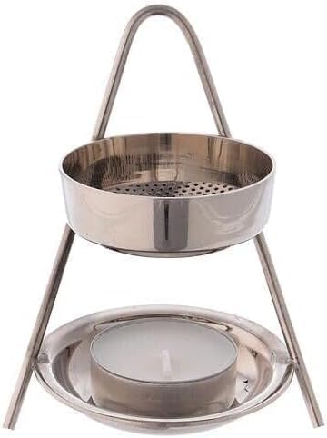 2 Incense Burner with 2 Tealight Candle Incense Holder Brass Incense Censor for Home Fragrance, 4 Inch Height- Pack of 2