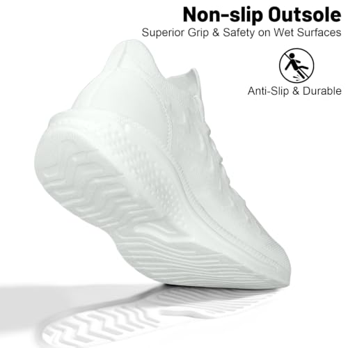 Image of Pujcs Womens Walking Running Shoes Slip-on Breathable Mesh Tennis Sneakers | Lightweight Non-Slip Shoes-Cushioned Athletic Sneakers for Gym Hiking Workout Casual Work