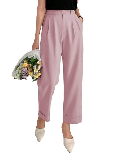 Image of KOTTY Women's Cotton Blend Cross Pocket Solid Trousers