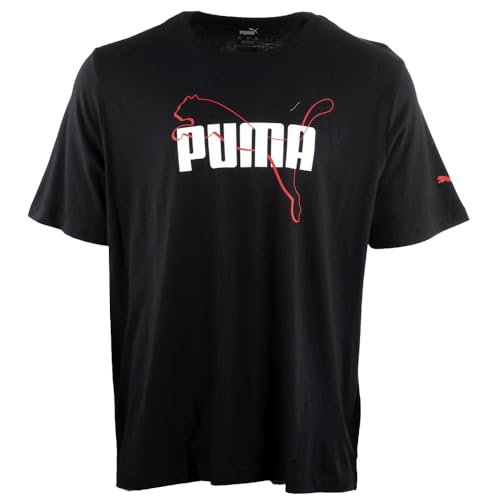 PUMA Mens Entwined Crew Neck Short Sleeve Bt Casual Tops Casual - Black